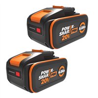 Pack de 2 batteries Worx WA3644 de 20 V 4 Ah